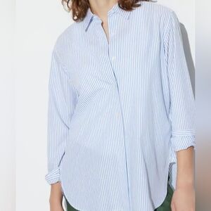 Uniqlo Cotton Long Sleeved Striped Shirt Size Medium